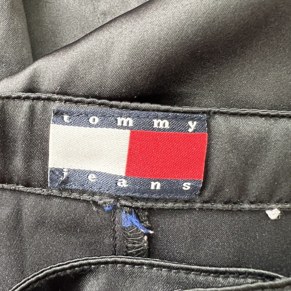 Vintage Tommy Hilfiger Y2K‎ Black Satin Lace-Up Cargo Crop Pants  Medium - Picture 7 of 8